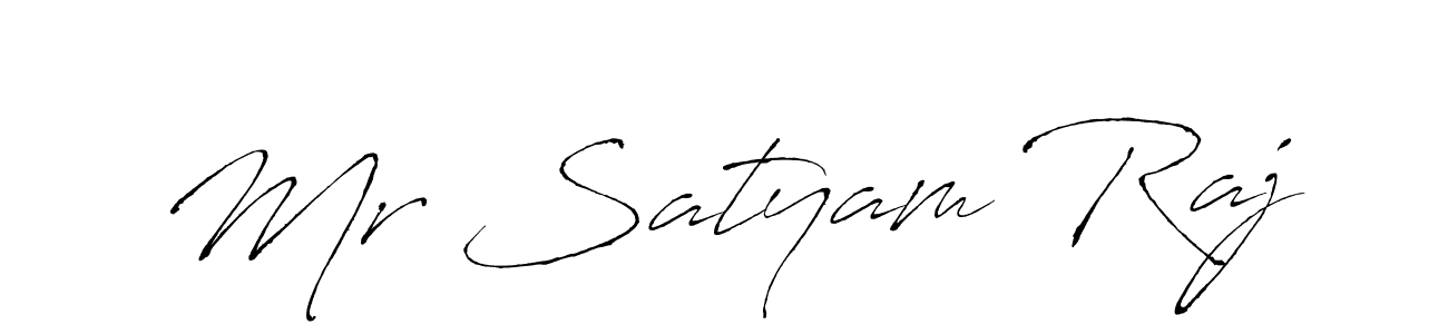Design your own signature with our free online signature maker. With this signature software, you can create a handwritten (Antro_Vectra) signature for name Mr Satyam Raj. Mr Satyam Raj signature style 6 images and pictures png