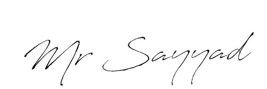Create a beautiful signature design for name Mr Sayyad. With this signature (Antro_Vectra) fonts, you can make a handwritten signature for free. Mr Sayyad signature style 6 images and pictures png