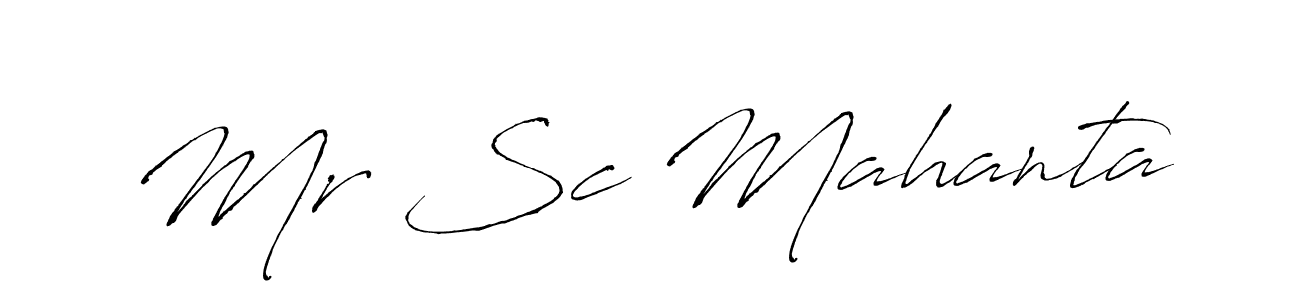 Create a beautiful signature design for name Mr Sc Mahanta. With this signature (Antro_Vectra) fonts, you can make a handwritten signature for free. Mr Sc Mahanta signature style 6 images and pictures png