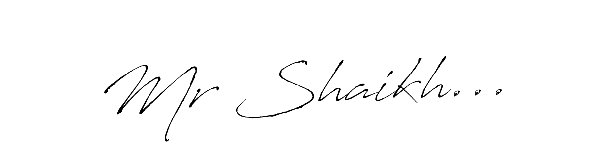 Antro_Vectra is a professional signature style that is perfect for those who want to add a touch of class to their signature. It is also a great choice for those who want to make their signature more unique. Get Mr Shaikh... name to fancy signature for free. Mr Shaikh... signature style 6 images and pictures png