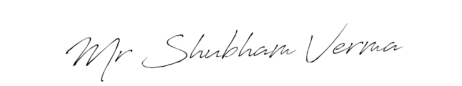Mr Shubham Verma stylish signature style. Best Handwritten Sign (Antro_Vectra) for my name. Handwritten Signature Collection Ideas for my name Mr Shubham Verma. Mr Shubham Verma signature style 6 images and pictures png