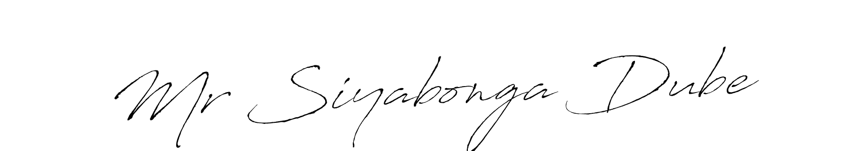 Create a beautiful signature design for name Mr Siyabonga Dube. With this signature (Antro_Vectra) fonts, you can make a handwritten signature for free. Mr Siyabonga Dube signature style 6 images and pictures png