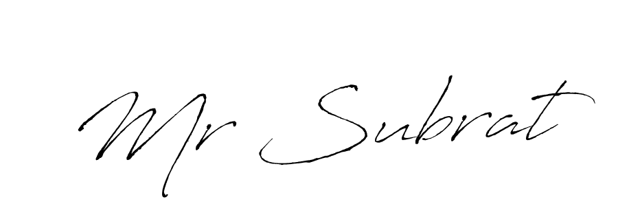 Similarly Antro_Vectra is the best handwritten signature design. Signature creator online .You can use it as an online autograph creator for name Mr Subrat. Mr Subrat signature style 6 images and pictures png