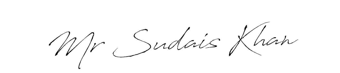 Also You can easily find your signature by using the search form. We will create Mr Sudais Khan name handwritten signature images for you free of cost using Antro_Vectra sign style. Mr Sudais Khan signature style 6 images and pictures png