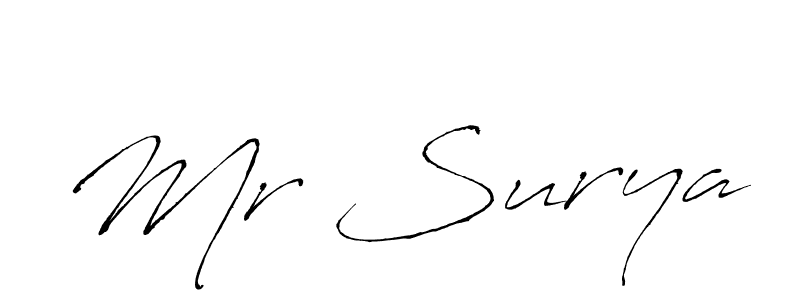 How to make Mr Surya signature? Antro_Vectra is a professional autograph style. Create handwritten signature for Mr Surya name. Mr Surya signature style 6 images and pictures png