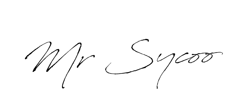 Create a beautiful signature design for name Mr Sycoo. With this signature (Antro_Vectra) fonts, you can make a handwritten signature for free. Mr Sycoo signature style 6 images and pictures png