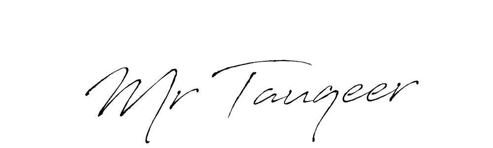 Similarly Antro_Vectra is the best handwritten signature design. Signature creator online .You can use it as an online autograph creator for name Mr Tauqeer. Mr Tauqeer signature style 6 images and pictures png