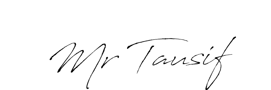 How to make Mr Tausif name signature. Use Antro_Vectra style for creating short signs online. This is the latest handwritten sign. Mr Tausif signature style 6 images and pictures png