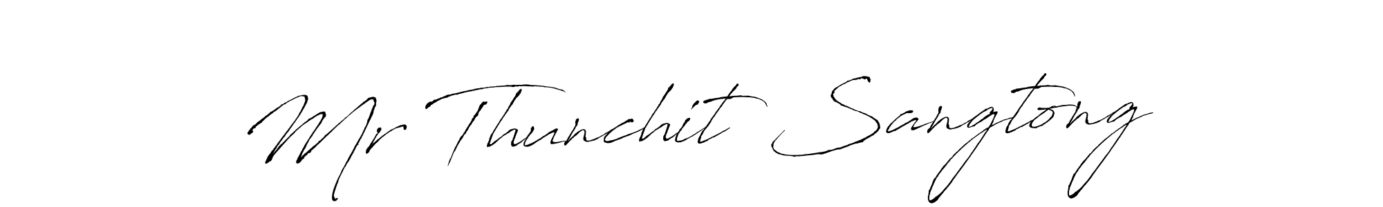Also we have Mr Thunchit Sangtong name is the best signature style. Create professional handwritten signature collection using Antro_Vectra autograph style. Mr Thunchit Sangtong signature style 6 images and pictures png