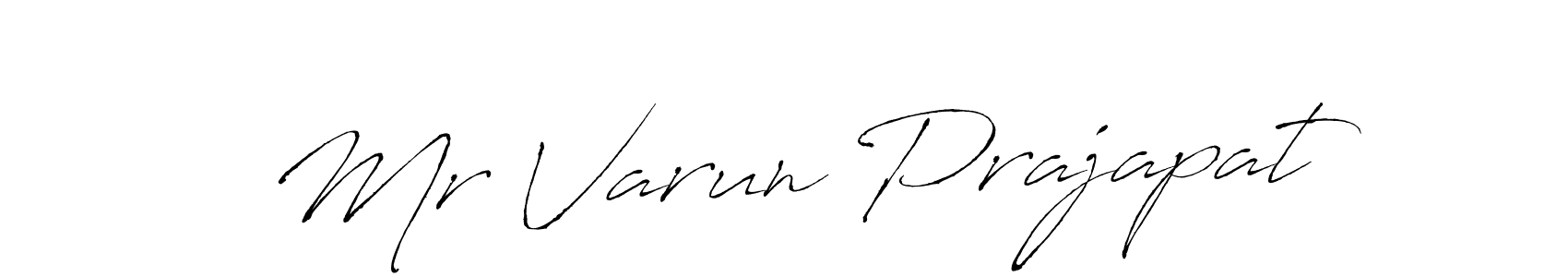 Create a beautiful signature design for name Mr Varun Prajapat. With this signature (Antro_Vectra) fonts, you can make a handwritten signature for free. Mr Varun Prajapat signature style 6 images and pictures png