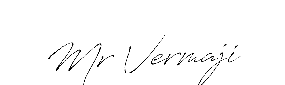 Make a beautiful signature design for name Mr Vermaji. With this signature (Antro_Vectra) style, you can create a handwritten signature for free. Mr Vermaji signature style 6 images and pictures png