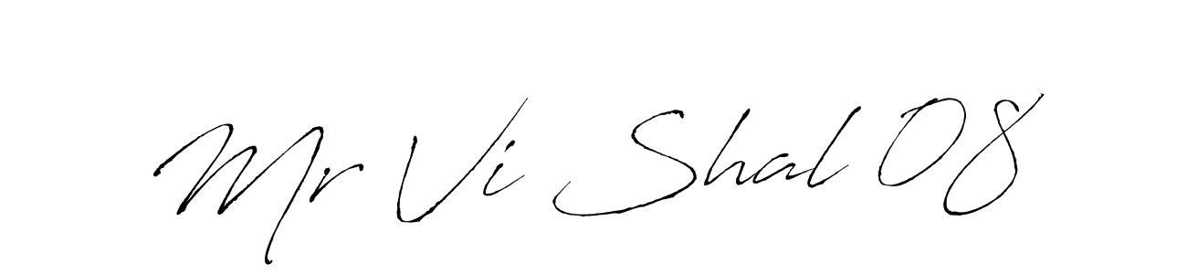 The best way (Antro_Vectra) to make a short signature is to pick only two or three words in your name. The name Mr Vi Shal 08 include a total of six letters. For converting this name. Mr Vi Shal 08 signature style 6 images and pictures png