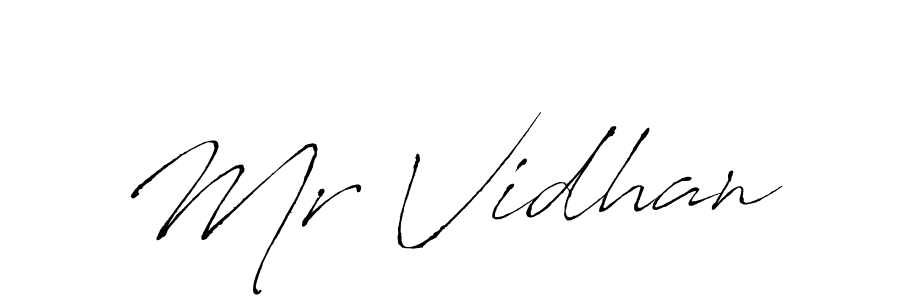 Also we have Mr Vidhan name is the best signature style. Create professional handwritten signature collection using Antro_Vectra autograph style. Mr Vidhan signature style 6 images and pictures png