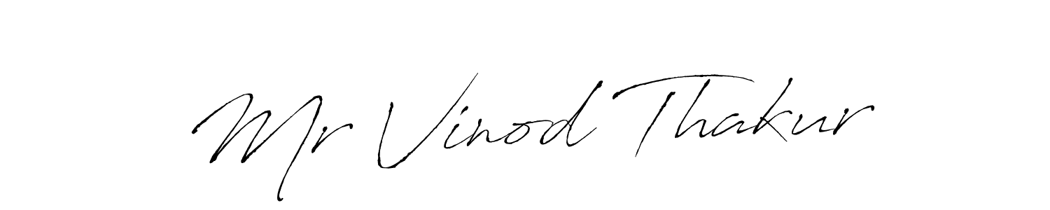 Antro_Vectra is a professional signature style that is perfect for those who want to add a touch of class to their signature. It is also a great choice for those who want to make their signature more unique. Get Mr Vinod Thakur name to fancy signature for free. Mr Vinod Thakur signature style 6 images and pictures png