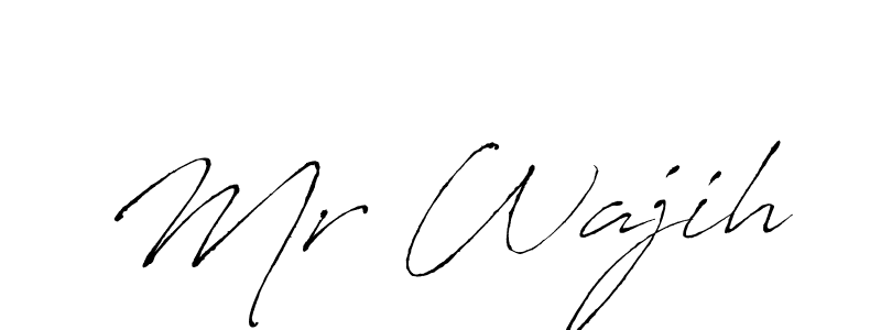 Use a signature maker to create a handwritten signature online. With this signature software, you can design (Antro_Vectra) your own signature for name Mr Wajih. Mr Wajih signature style 6 images and pictures png