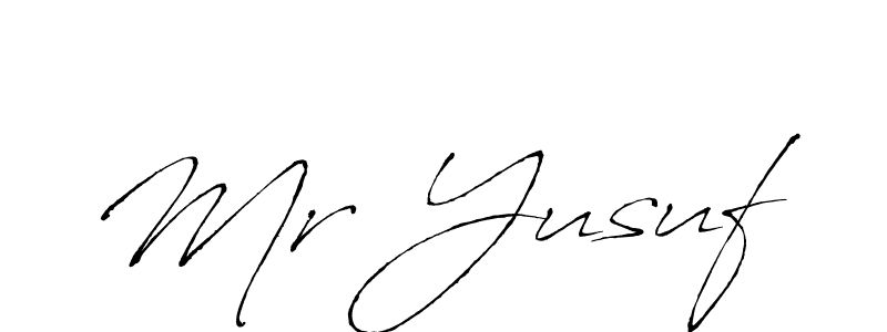 Make a beautiful signature design for name Mr Yusuf. With this signature (Antro_Vectra) style, you can create a handwritten signature for free. Mr Yusuf signature style 6 images and pictures png