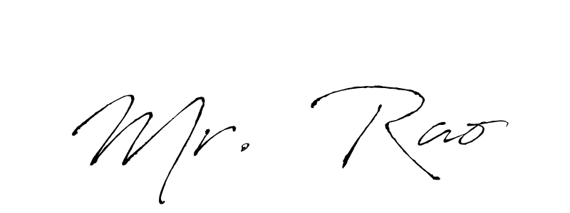 Mr.  Rao stylish signature style. Best Handwritten Sign (Antro_Vectra) for my name. Handwritten Signature Collection Ideas for my name Mr.  Rao. Mr.  Rao signature style 6 images and pictures png