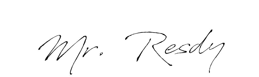 Design your own signature with our free online signature maker. With this signature software, you can create a handwritten (Antro_Vectra) signature for name Mr.  Resdy. Mr.  Resdy signature style 6 images and pictures png