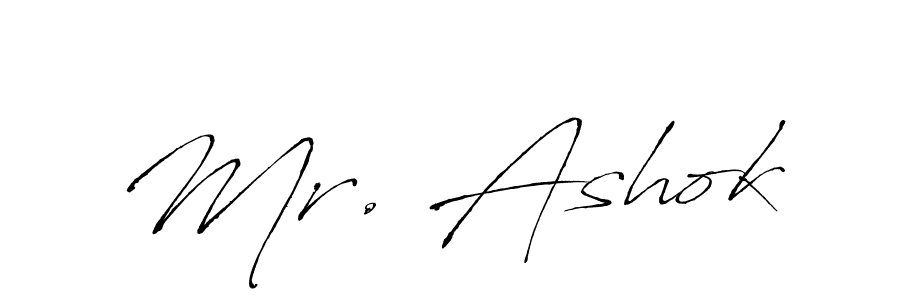 How to make Mr. Ashok name signature. Use Antro_Vectra style for creating short signs online. This is the latest handwritten sign. Mr. Ashok signature style 6 images and pictures png