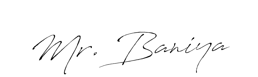 Create a beautiful signature design for name Mr. Baniya. With this signature (Antro_Vectra) fonts, you can make a handwritten signature for free. Mr. Baniya signature style 6 images and pictures png