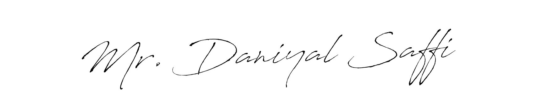 How to make Mr. Daniyal Saffi name signature. Use Antro_Vectra style for creating short signs online. This is the latest handwritten sign. Mr. Daniyal Saffi signature style 6 images and pictures png