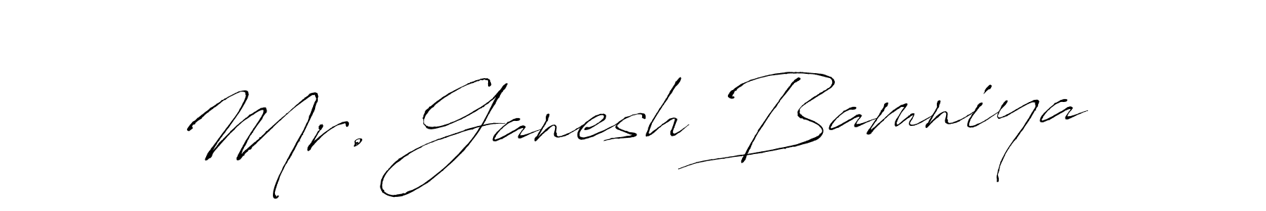 Create a beautiful signature design for name Mr. Ganesh Bamniya. With this signature (Antro_Vectra) fonts, you can make a handwritten signature for free. Mr. Ganesh Bamniya signature style 6 images and pictures png