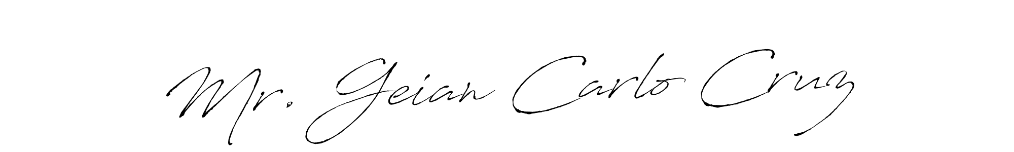 How to make Mr. Geian Carlo Cruz signature? Antro_Vectra is a professional autograph style. Create handwritten signature for Mr. Geian Carlo Cruz name. Mr. Geian Carlo Cruz signature style 6 images and pictures png