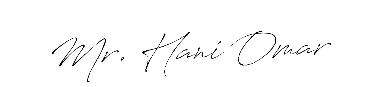 Create a beautiful signature design for name Mr. Hani Omar. With this signature (Antro_Vectra) fonts, you can make a handwritten signature for free. Mr. Hani Omar signature style 6 images and pictures png