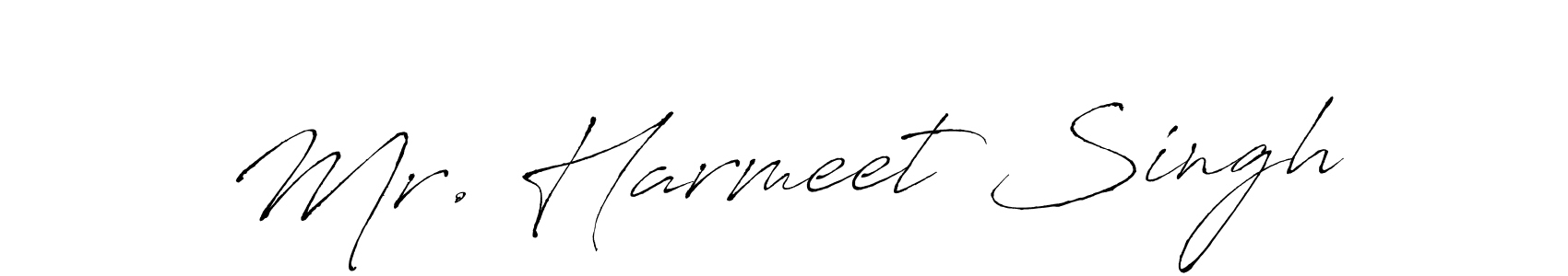 How to make Mr. Harmeet Singh name signature. Use Antro_Vectra style for creating short signs online. This is the latest handwritten sign. Mr. Harmeet Singh signature style 6 images and pictures png