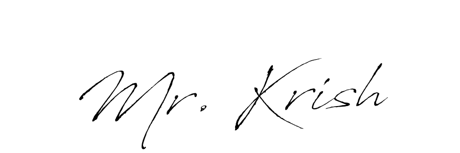 Design your own signature with our free online signature maker. With this signature software, you can create a handwritten (Antro_Vectra) signature for name Mr. Krish. Mr. Krish signature style 6 images and pictures png