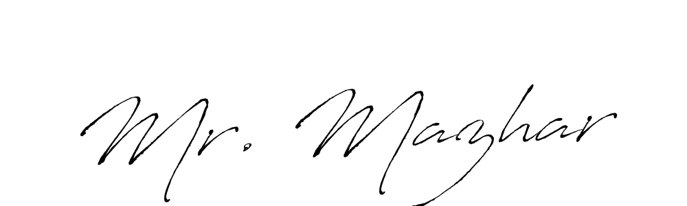 Similarly Antro_Vectra is the best handwritten signature design. Signature creator online .You can use it as an online autograph creator for name Mr. Mazhar. Mr. Mazhar signature style 6 images and pictures png