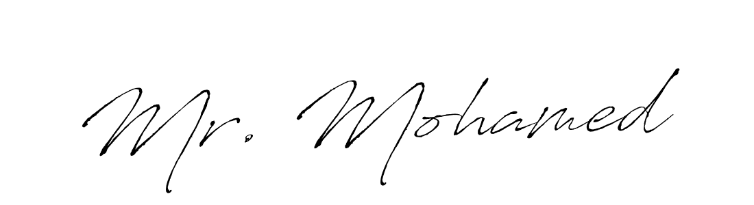 How to make Mr. Mohamed signature? Antro_Vectra is a professional autograph style. Create handwritten signature for Mr. Mohamed name. Mr. Mohamed signature style 6 images and pictures png