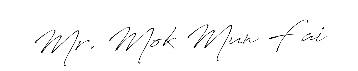 You can use this online signature creator to create a handwritten signature for the name Mr. Mok Mun Fai. This is the best online autograph maker. Mr. Mok Mun Fai signature style 6 images and pictures png