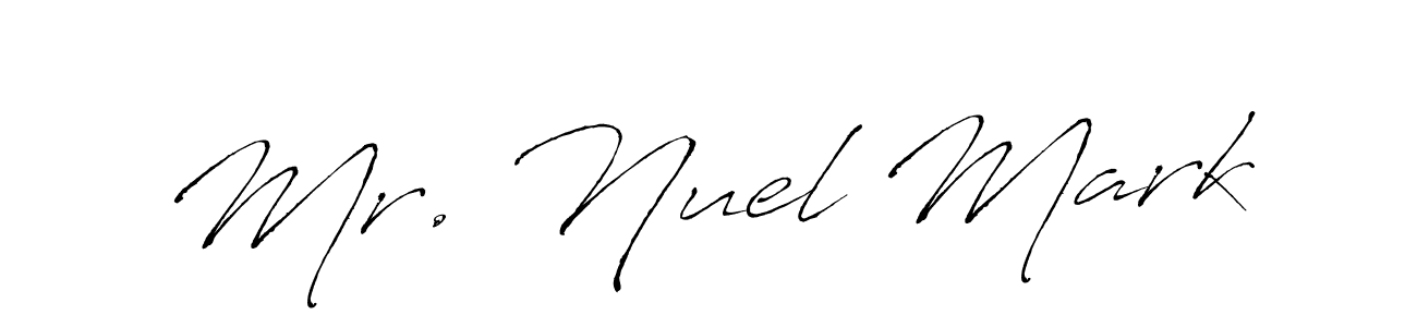 Create a beautiful signature design for name Mr. Nuel Mark. With this signature (Antro_Vectra) fonts, you can make a handwritten signature for free. Mr. Nuel Mark signature style 6 images and pictures png