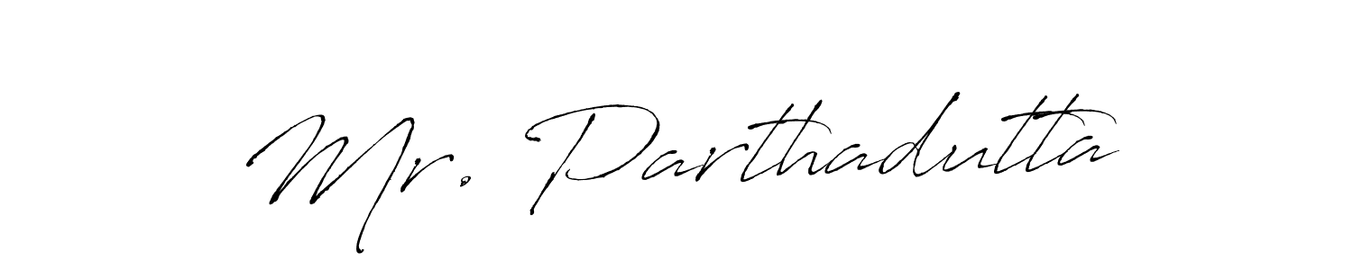 Make a beautiful signature design for name Mr. Parthadutta. With this signature (Antro_Vectra) style, you can create a handwritten signature for free. Mr. Parthadutta signature style 6 images and pictures png