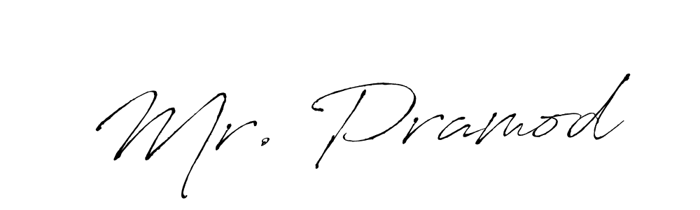 Also we have Mr. Pramod name is the best signature style. Create professional handwritten signature collection using Antro_Vectra autograph style. Mr. Pramod signature style 6 images and pictures png