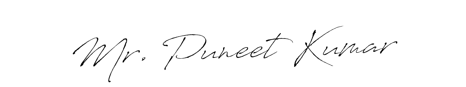 Design your own signature with our free online signature maker. With this signature software, you can create a handwritten (Antro_Vectra) signature for name Mr. Puneet Kumar. Mr. Puneet Kumar signature style 6 images and pictures png