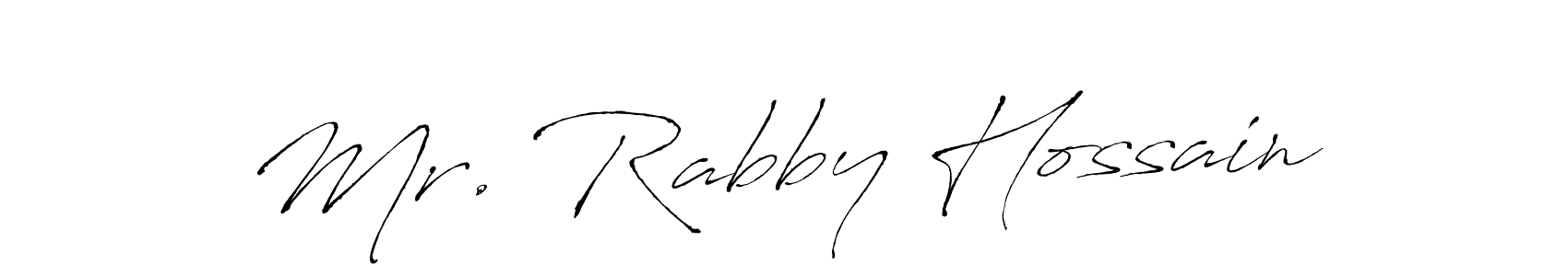 Design your own signature with our free online signature maker. With this signature software, you can create a handwritten (Antro_Vectra) signature for name Mr. Rabby Hossain. Mr. Rabby Hossain signature style 6 images and pictures png