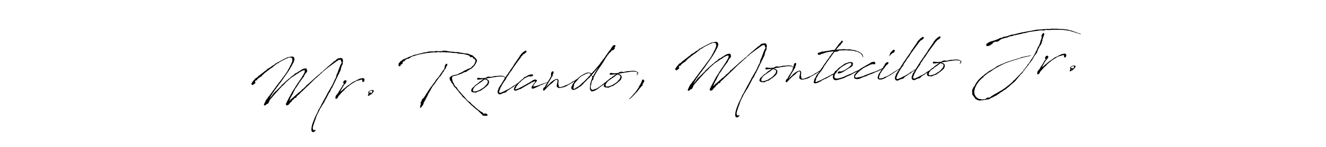 The best way (Antro_Vectra) to make a short signature is to pick only two or three words in your name. The name Mr. Rolando, Montecillo Jr. include a total of six letters. For converting this name. Mr. Rolando, Montecillo Jr. signature style 6 images and pictures png