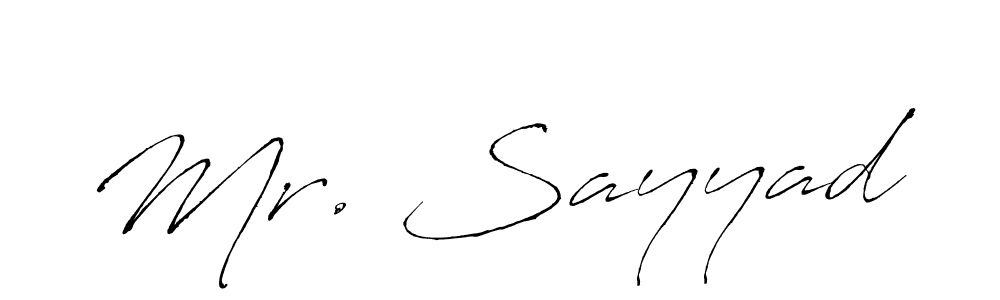 You can use this online signature creator to create a handwritten signature for the name Mr. Sayyad. This is the best online autograph maker. Mr. Sayyad signature style 6 images and pictures png