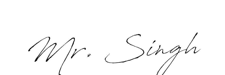 Make a beautiful signature design for name Mr. Singh. With this signature (Antro_Vectra) style, you can create a handwritten signature for free. Mr. Singh signature style 6 images and pictures png