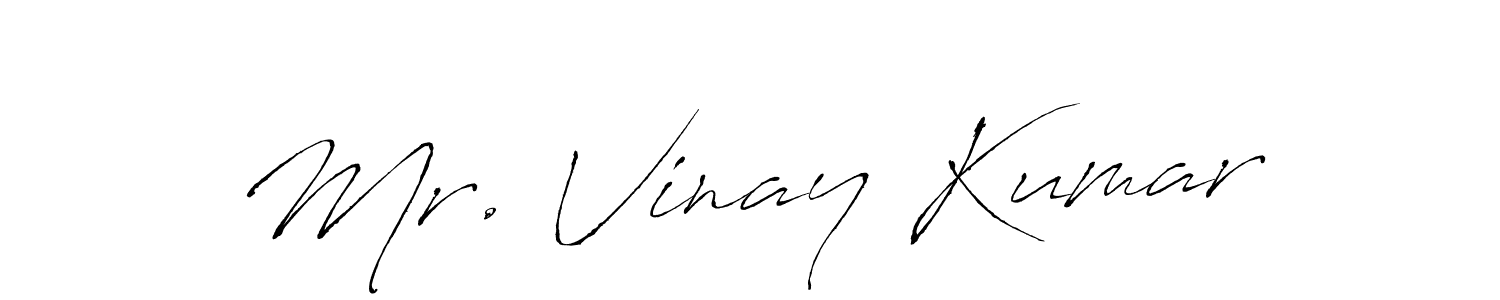 Make a beautiful signature design for name Mr. Vinay Kumar. With this signature (Antro_Vectra) style, you can create a handwritten signature for free. Mr. Vinay Kumar signature style 6 images and pictures png