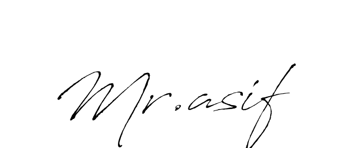 Make a beautiful signature design for name Mr.asif. With this signature (Antro_Vectra) style, you can create a handwritten signature for free. Mr.asif signature style 6 images and pictures png