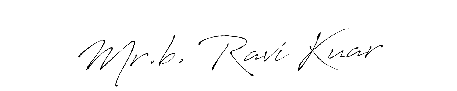 You should practise on your own different ways (Antro_Vectra) to write your name (Mr.b. Ravi Kuar) in signature. don't let someone else do it for you. Mr.b. Ravi Kuar signature style 6 images and pictures png