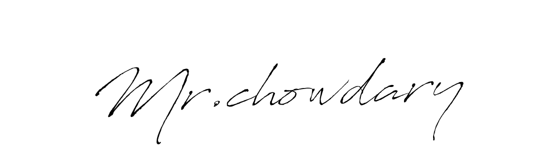 You should practise on your own different ways (Antro_Vectra) to write your name (Mr.chowdary) in signature. don't let someone else do it for you. Mr.chowdary signature style 6 images and pictures png