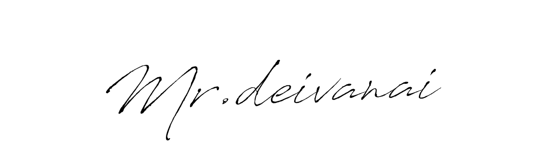 Antro_Vectra is a professional signature style that is perfect for those who want to add a touch of class to their signature. It is also a great choice for those who want to make their signature more unique. Get Mr.deivanai name to fancy signature for free. Mr.deivanai signature style 6 images and pictures png