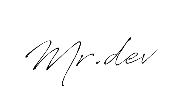 Also we have Mr.dev name is the best signature style. Create professional handwritten signature collection using Antro_Vectra autograph style. Mr.dev signature style 6 images and pictures png