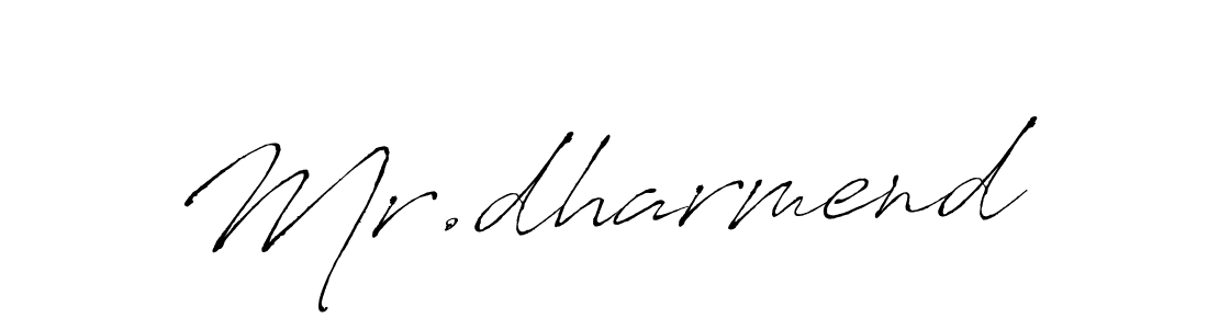 Use a signature maker to create a handwritten signature online. With this signature software, you can design (Antro_Vectra) your own signature for name Mr.dharmend. Mr.dharmend signature style 6 images and pictures png