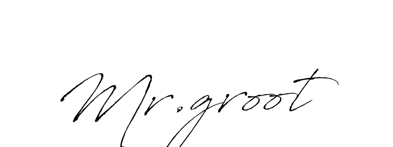 Make a beautiful signature design for name Mr.groot. With this signature (Antro_Vectra) style, you can create a handwritten signature for free. Mr.groot signature style 6 images and pictures png
