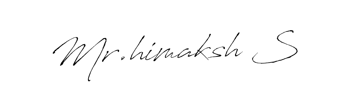 Also we have Mr.himaksh S name is the best signature style. Create professional handwritten signature collection using Antro_Vectra autograph style. Mr.himaksh S signature style 6 images and pictures png